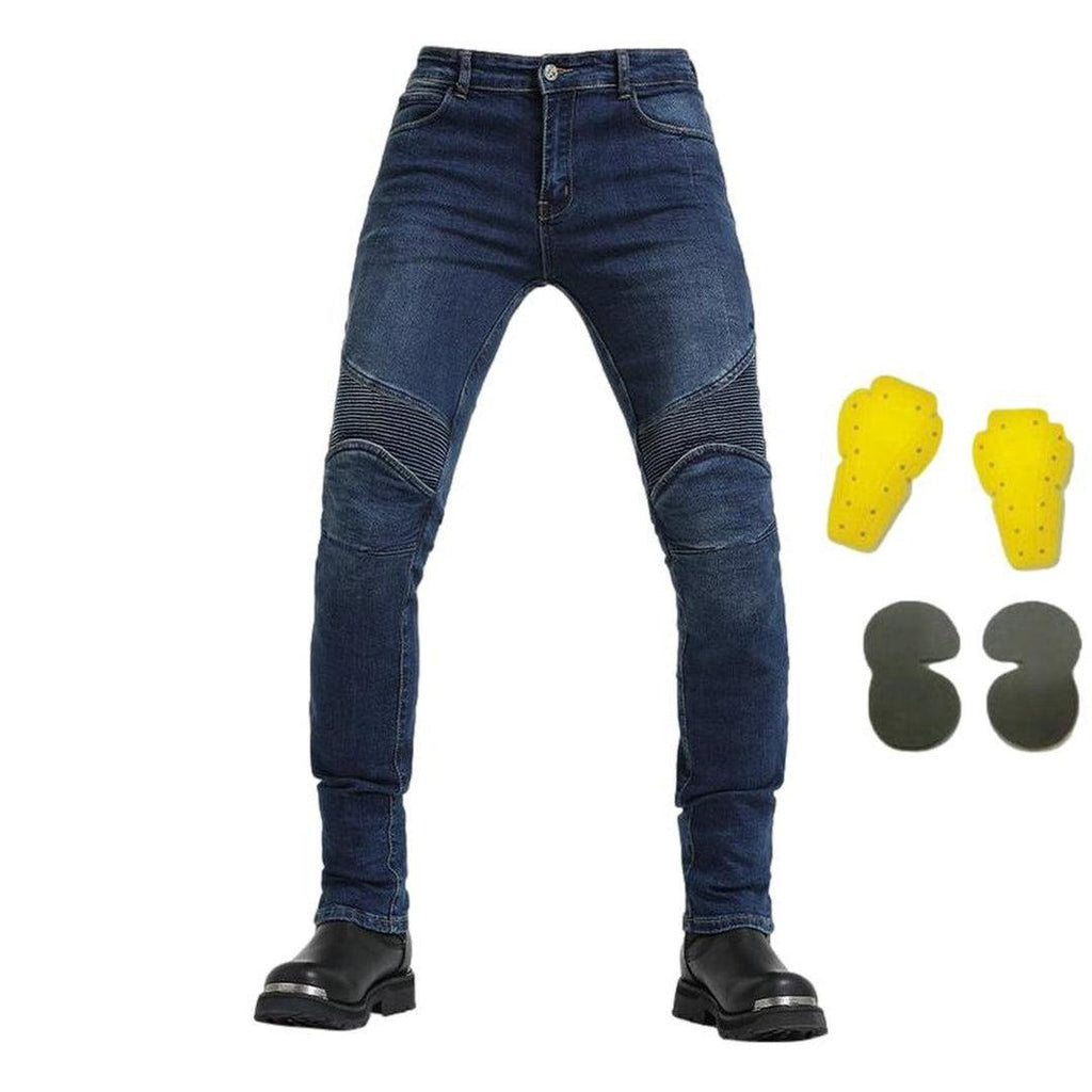 Wear resistant men moto jeans