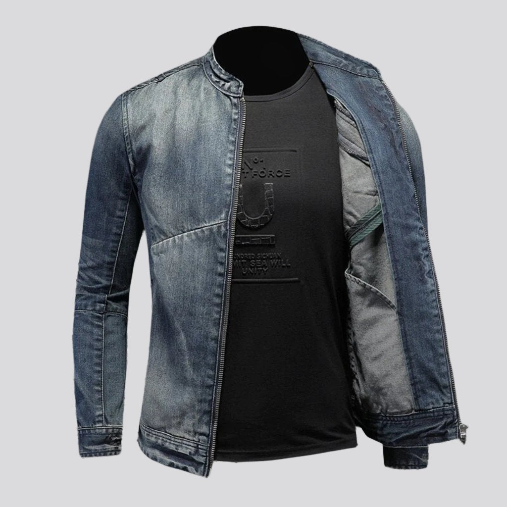 Chaqueta vaquera estilo biker de estilo vintage para hombre