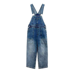 Contrast wash women denim dungaree