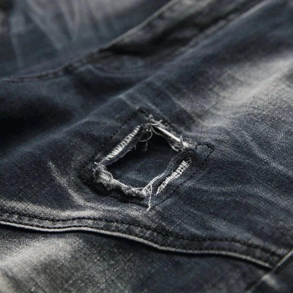 Patched jeans for young men