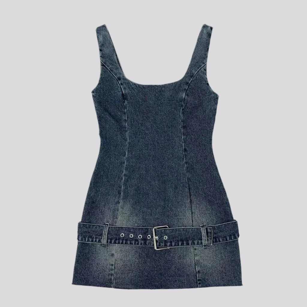 Mini jeans dress for women