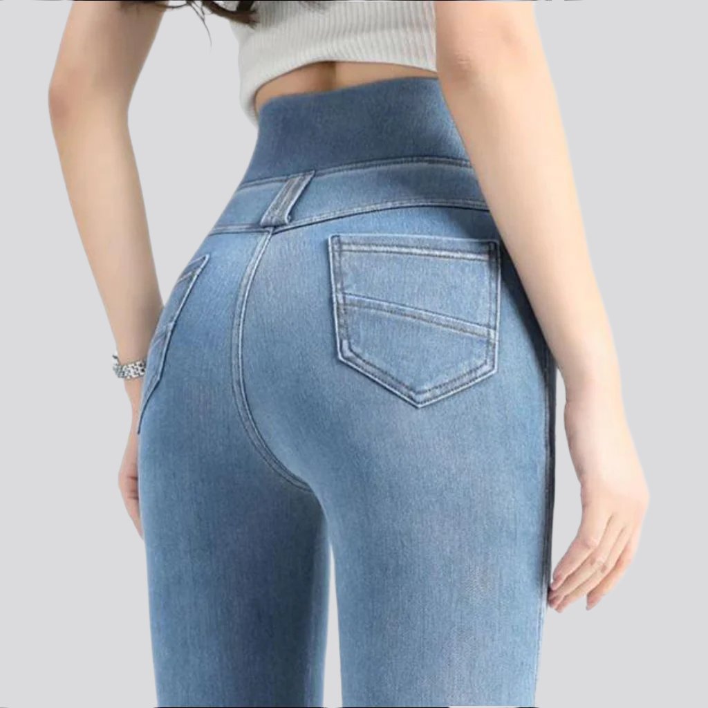 Stonewashed women casual jeans