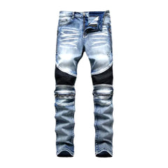 Biker Herren Sanded Jeans