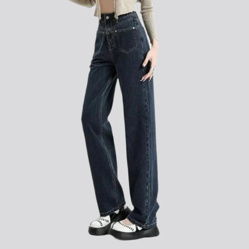 Straight-Pocket-Jeans für Damen