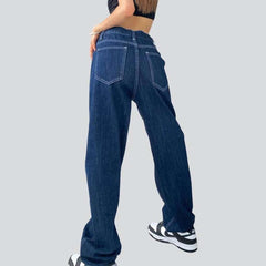 Baggy-Jeans mit Kontrastnähten für Damen