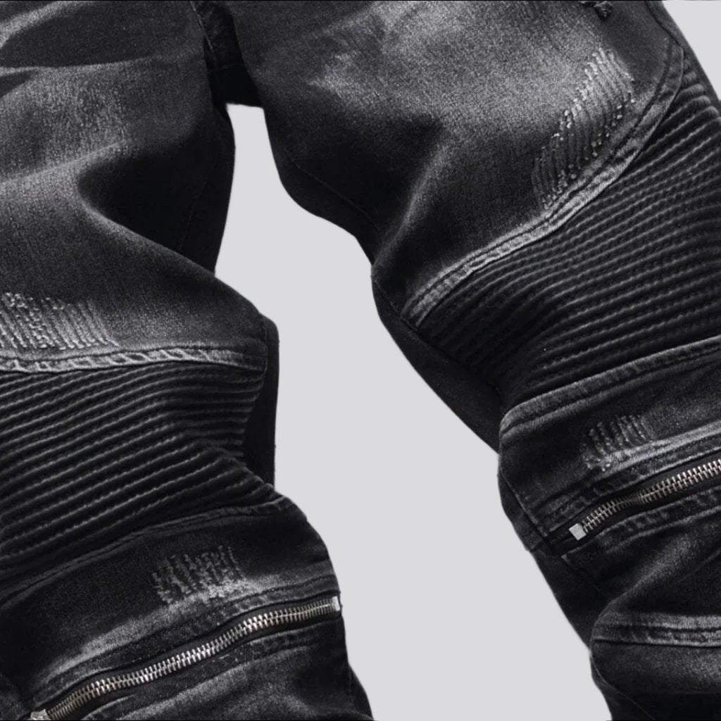 Biker Herren Sanded Jeans