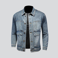 Slim street denim jacket for men