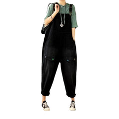 Stylish urban women denim jumpsuit