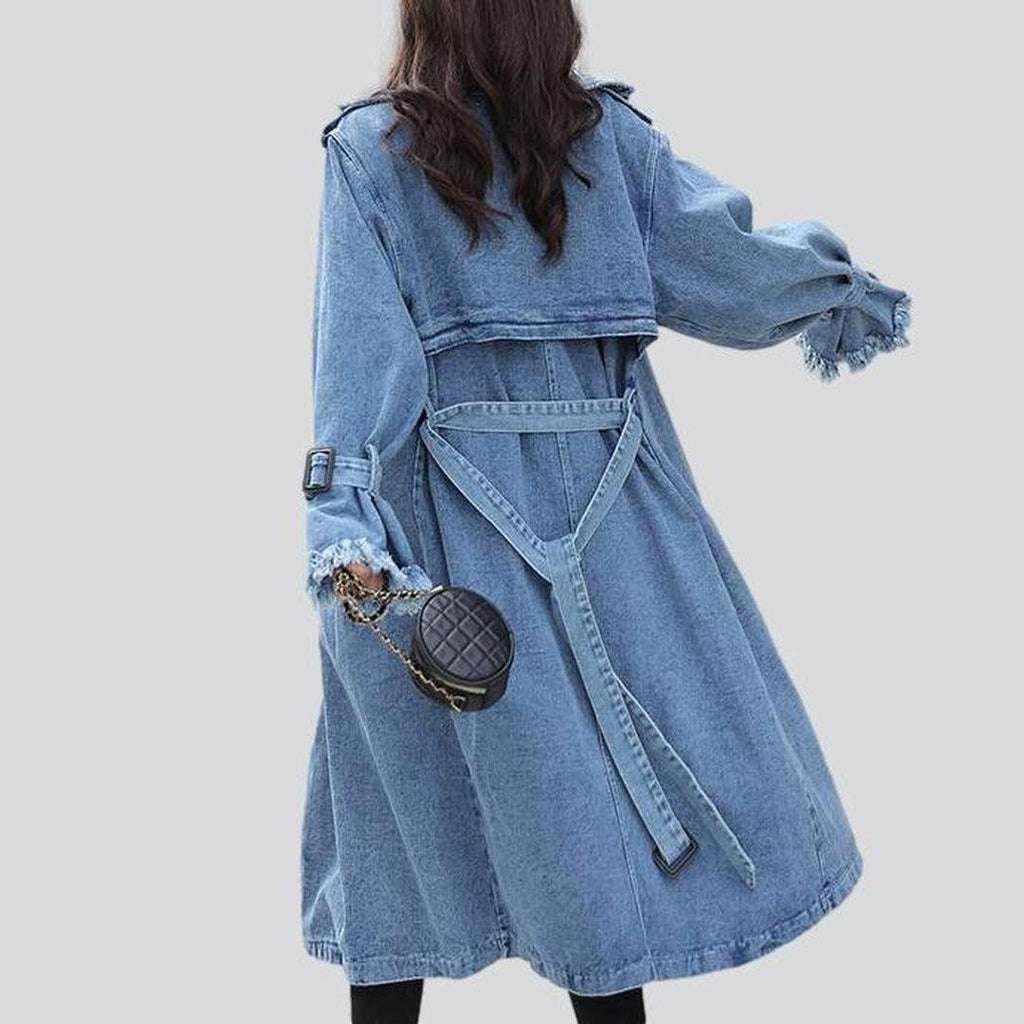 Light blue women denim coat