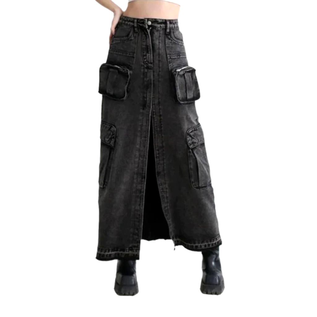 Cargo women jean skirt