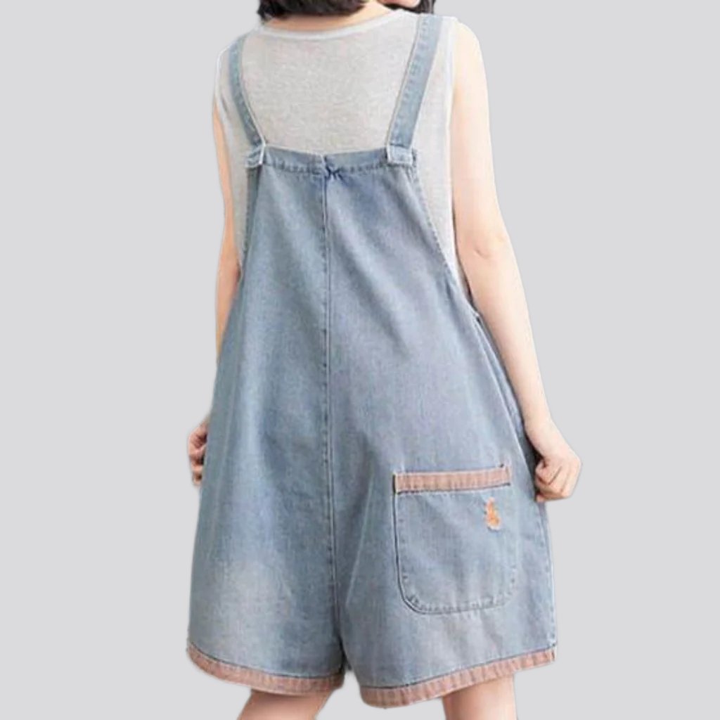 Vintage jean romper for women