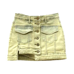 Vintage buttoned women denim skort