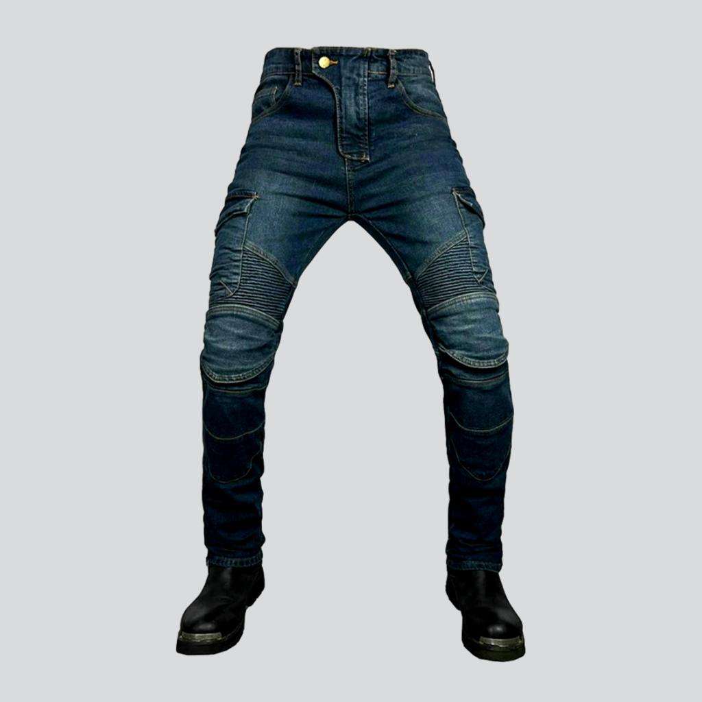 Vaqueros biker cargo elásticos para hombre