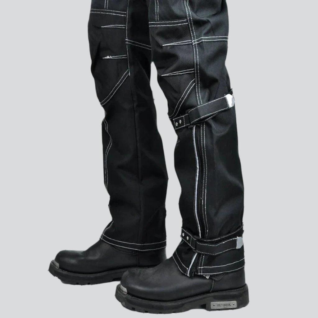 Reflective safely biker denim pants