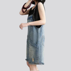 Baggy women denim romper