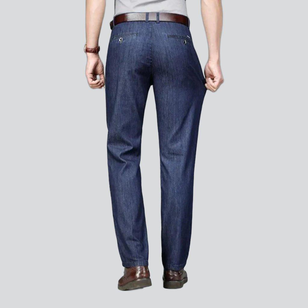 Thin business casual denim pants