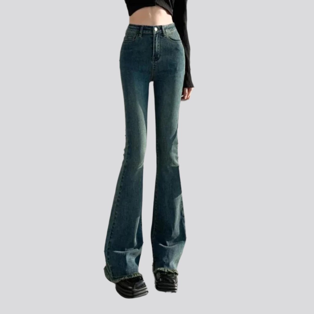 Stonewashed street jeans for women