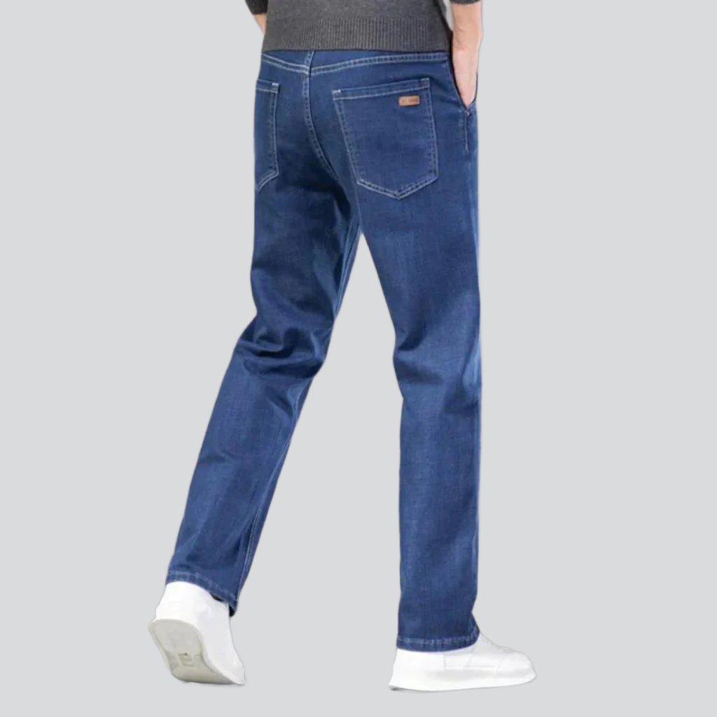 Straight-fit stretch men denim pants