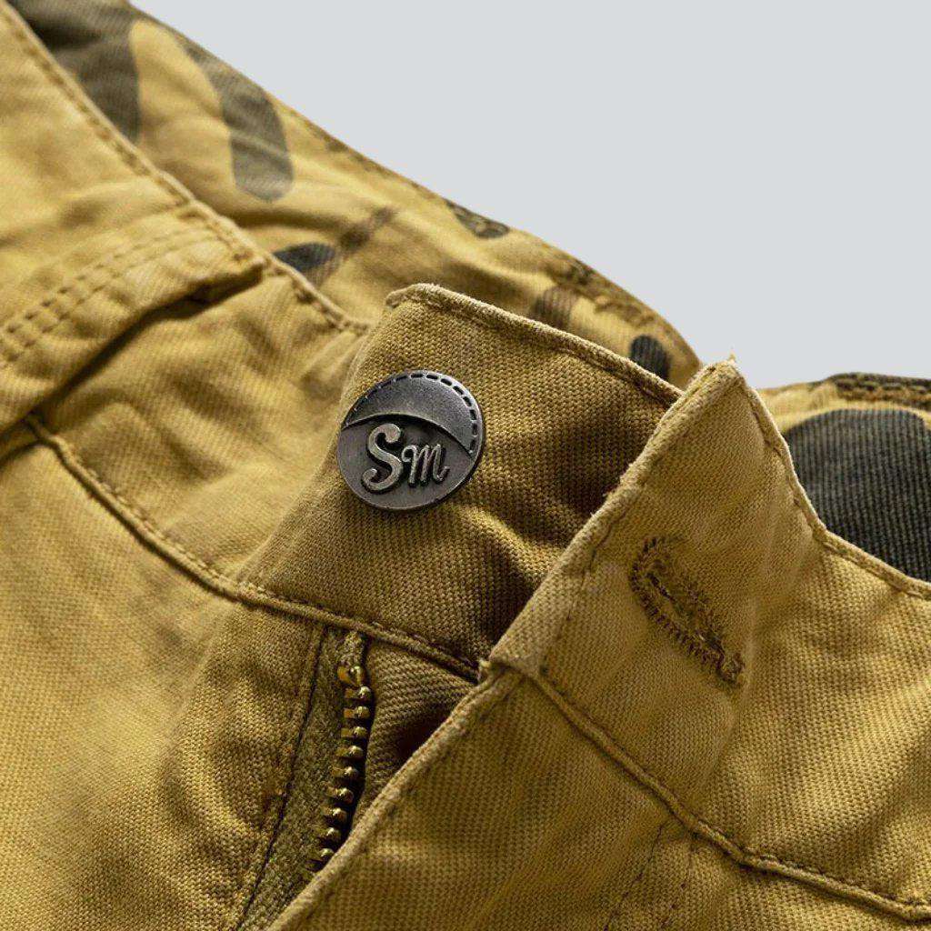 Pantalones cortos vaqueros cargo de camuflaje para hombre