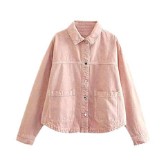 Street chore jeans jacket for women