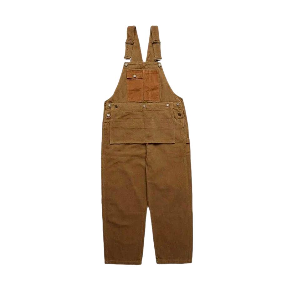 Removable pocket workwear denim dungaree