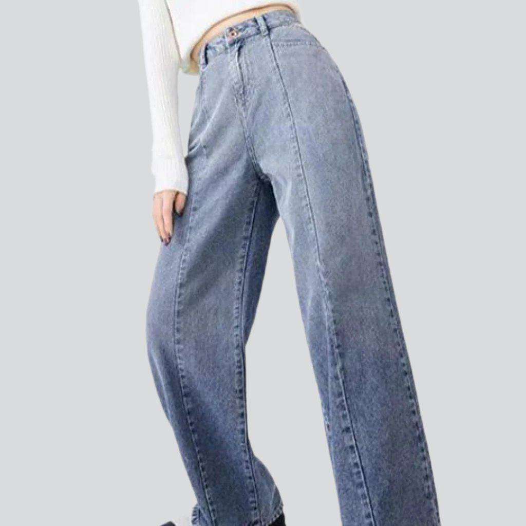 Front seam contrast women jeans