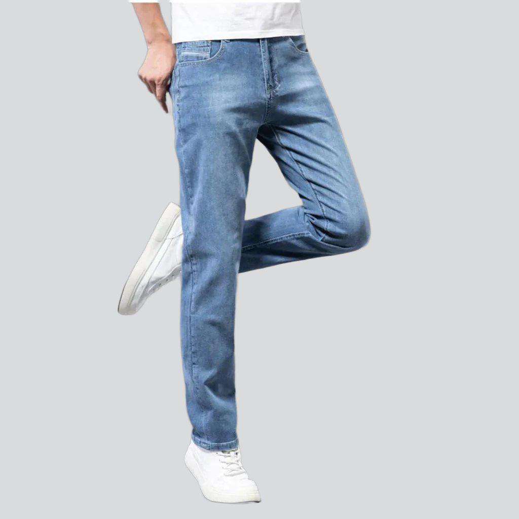 Back pocket embroidery casual jeans