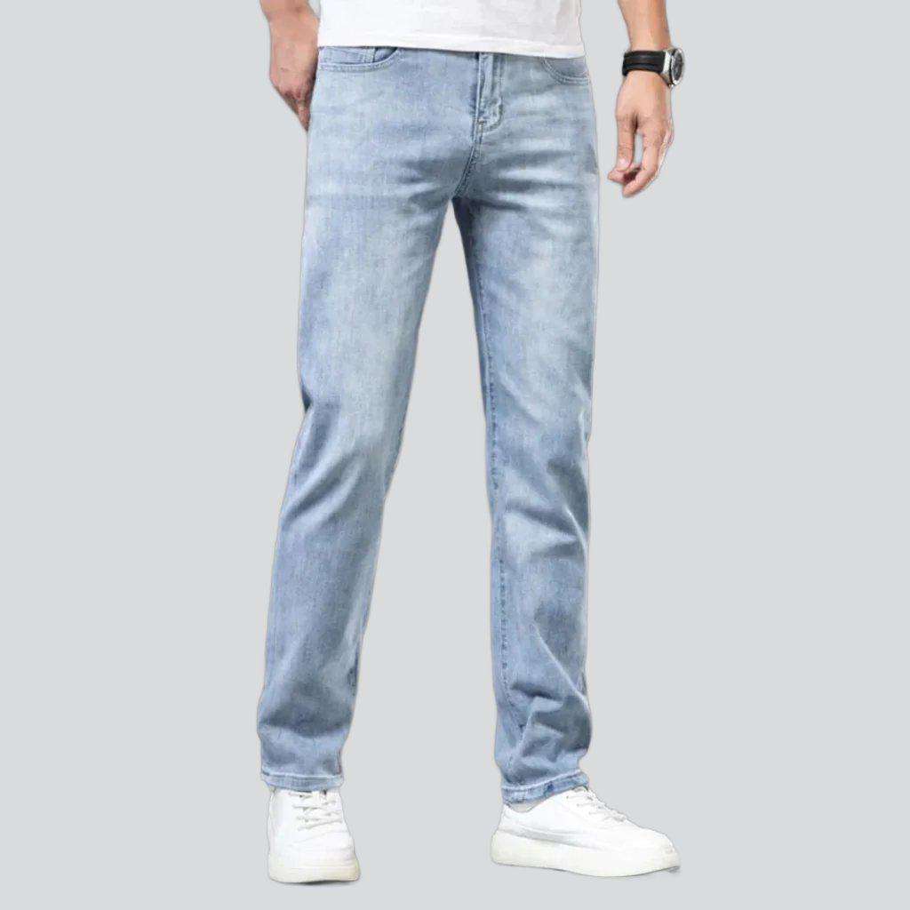 Back pocket embroidery casual jeans