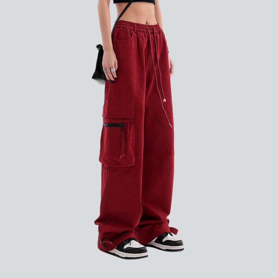 Pantalones vaqueros holgados tipo cargo para mujer