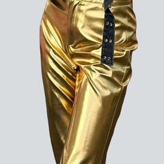 Gold y2k women jean pants