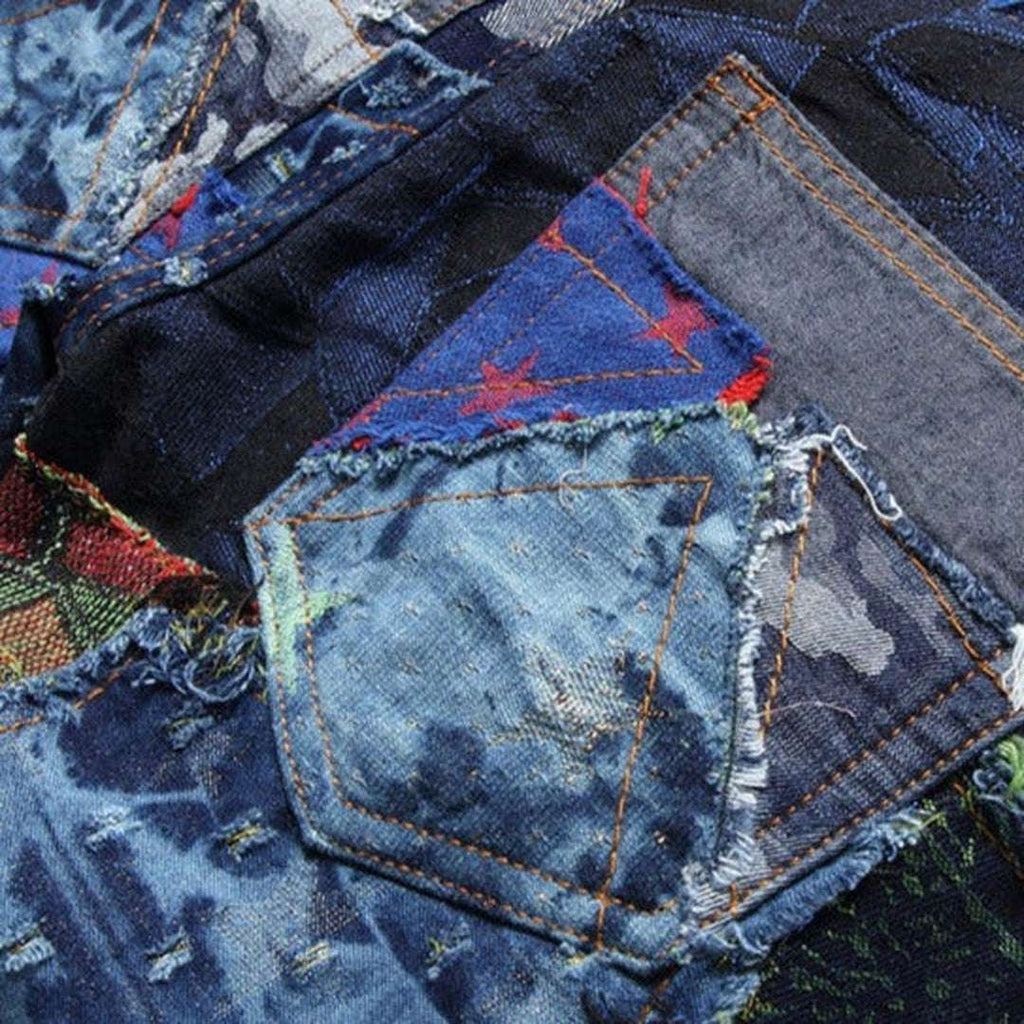 Farbige Patchwork-Jeans für Herren