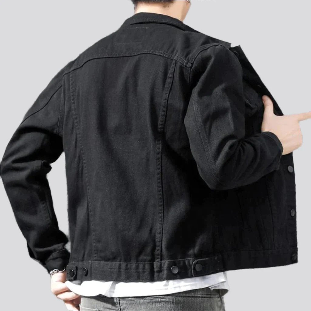 Chaqueta vaquera informal y entallada para hombre