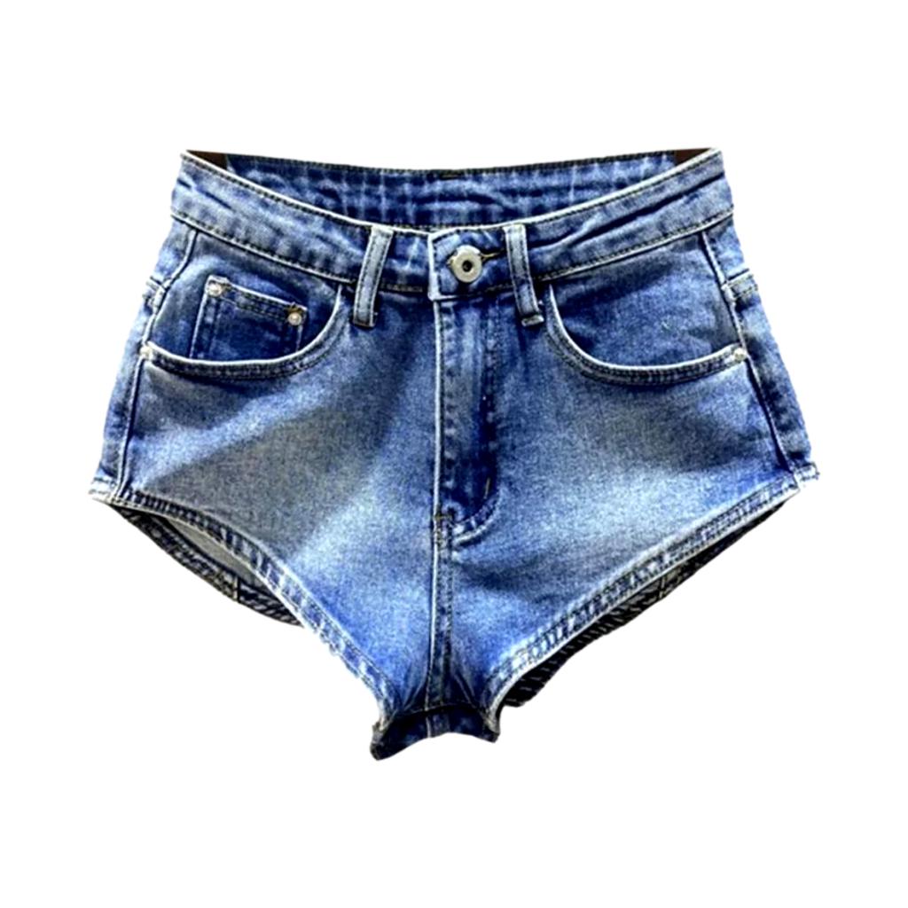 Streetwear vintage women denim shorts