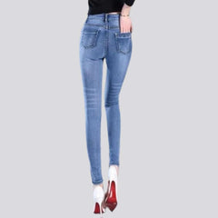 Casual women sanded jeans