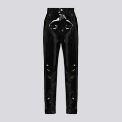 High-waist slim denim pants for ladies