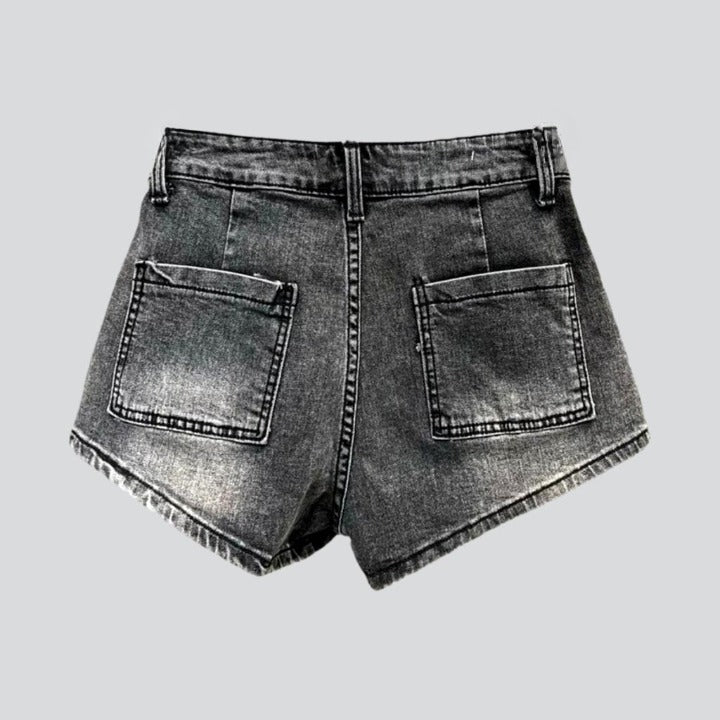 Streetwear dunkle Vintage-Jeansshorts