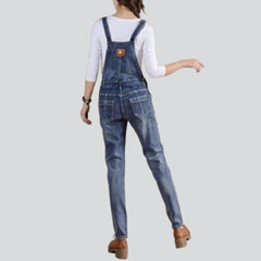 Vintage slim women denim dungaree