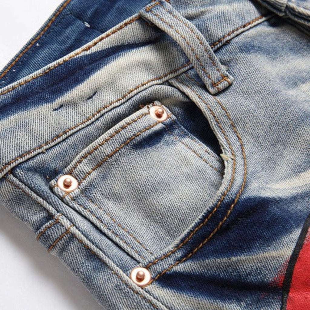 Jeans mit Graffiti-Malerei für Herren