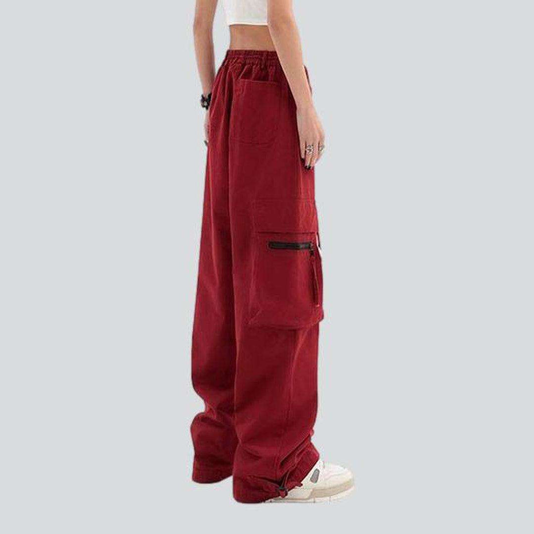 Cargo women baggy denim pants