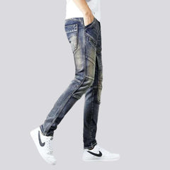 Mid-waist men skinny jeans