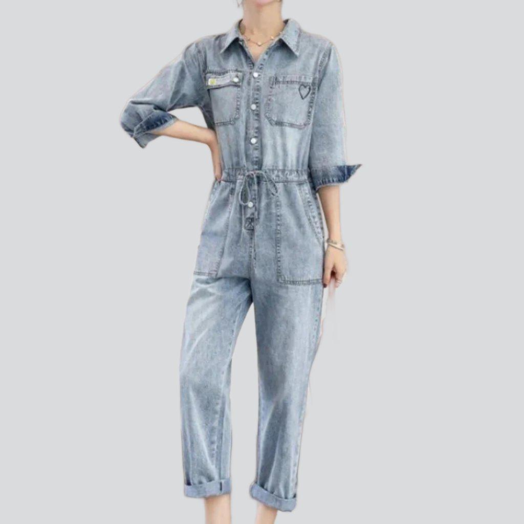 Short-leg vintage women overall