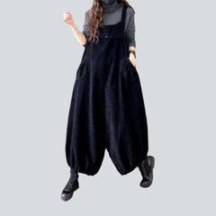 Corduroy winter women denim jumpsuit