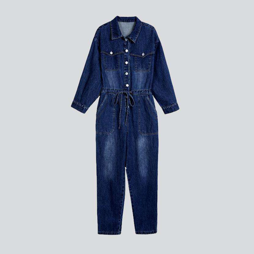 Casual loose women denim overall