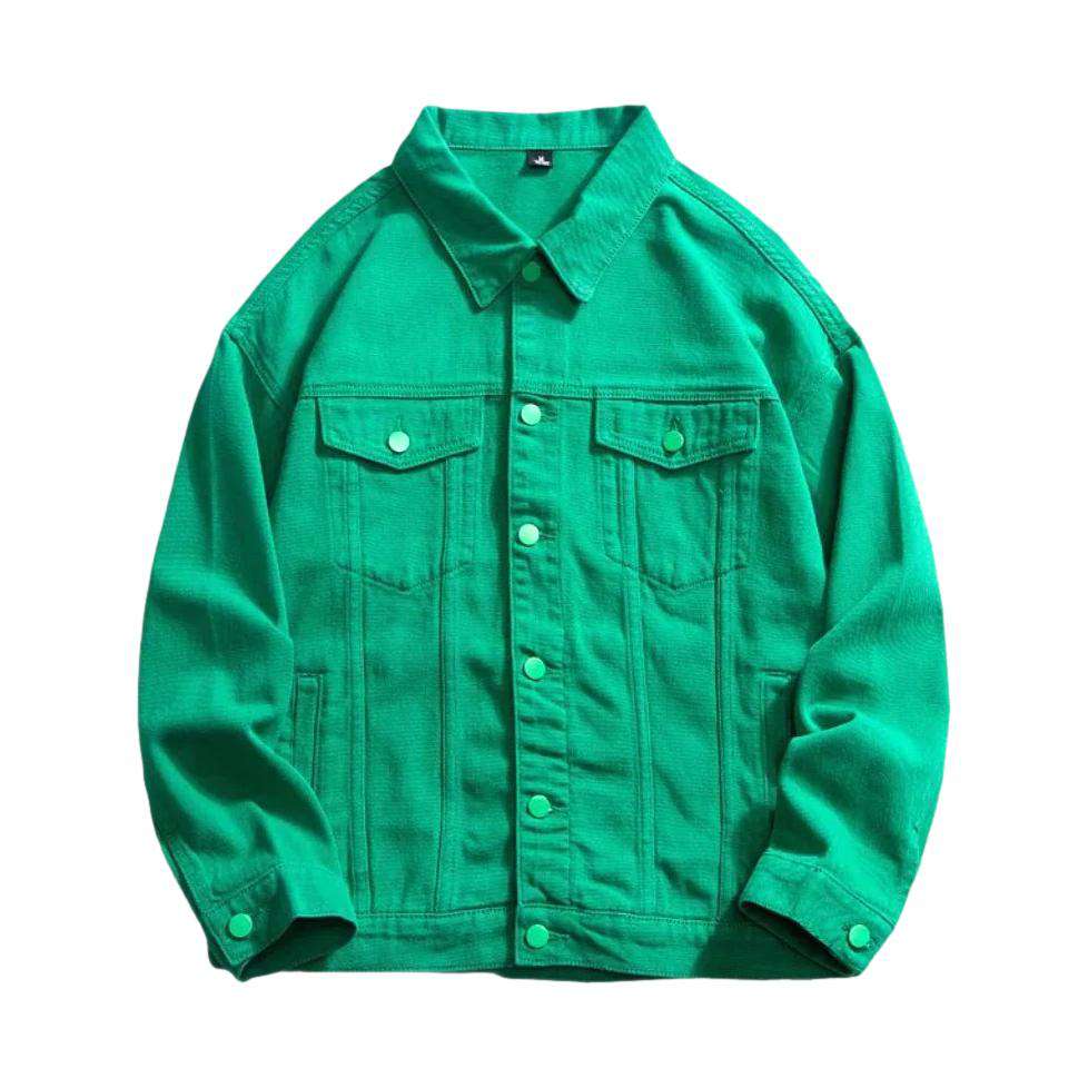 Color y2k men denim jacket