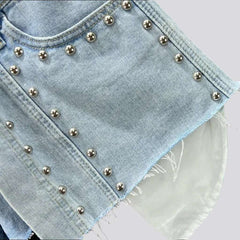 Layered women jeans shorts