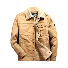 Sherpa color men denim jacket