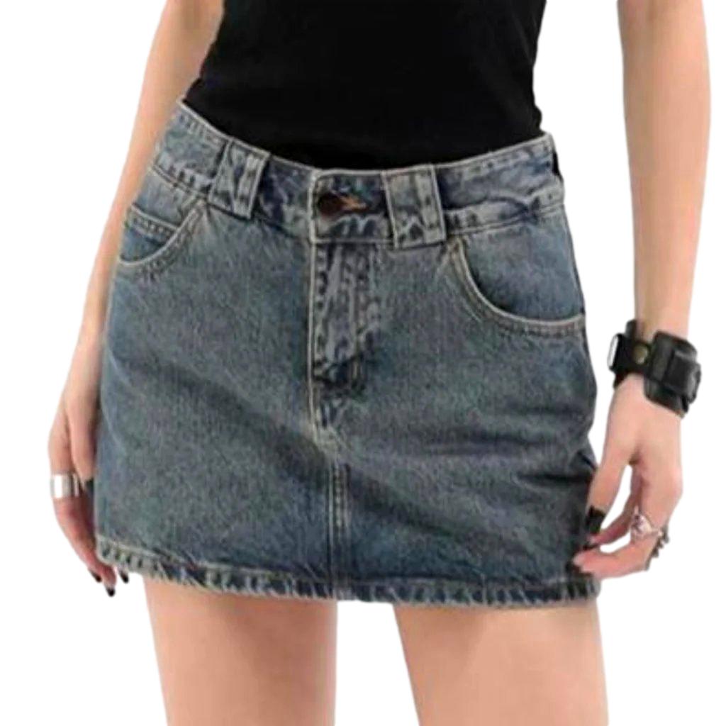 Vintage Mini-Jeansrock