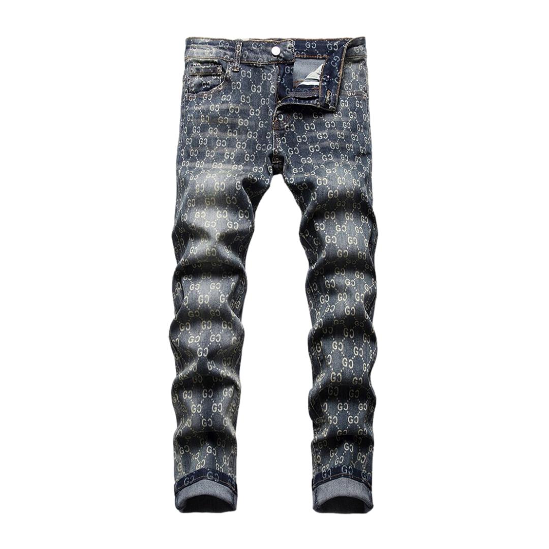 Ornament print jeans for men