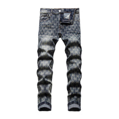 Ornament print jeans for men