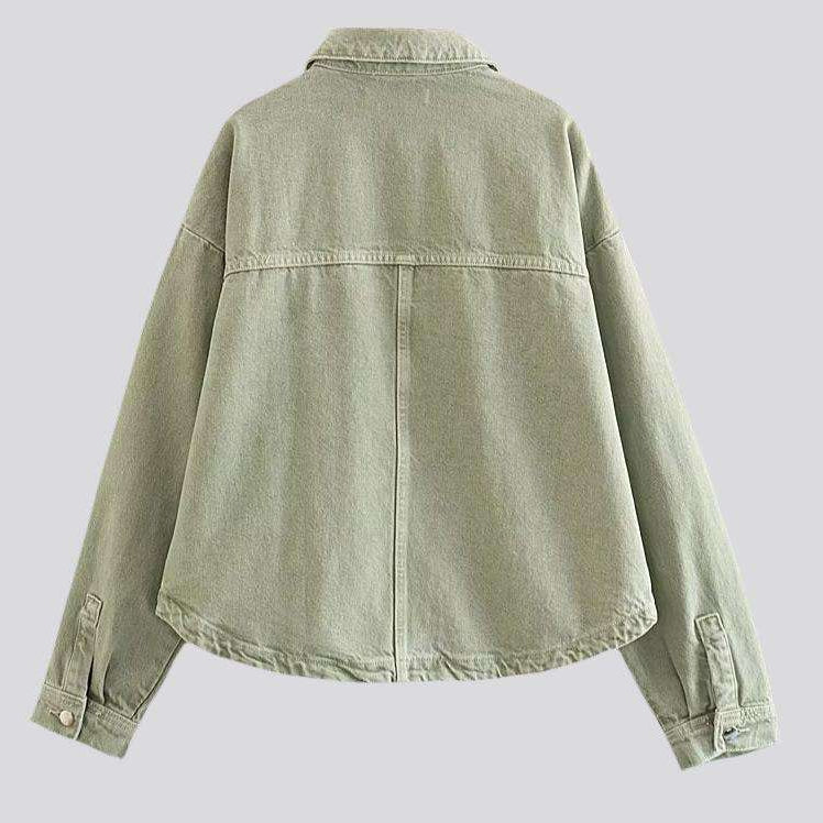 Street chore jeans jacket for women